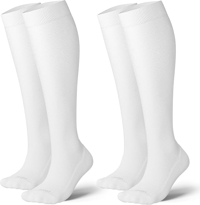 LEVSOX Cotton Compression Socks for Women&Men 20-30mmHg Knee High Cute Support Sock for Nurses Pregnancy Travel by Levsox