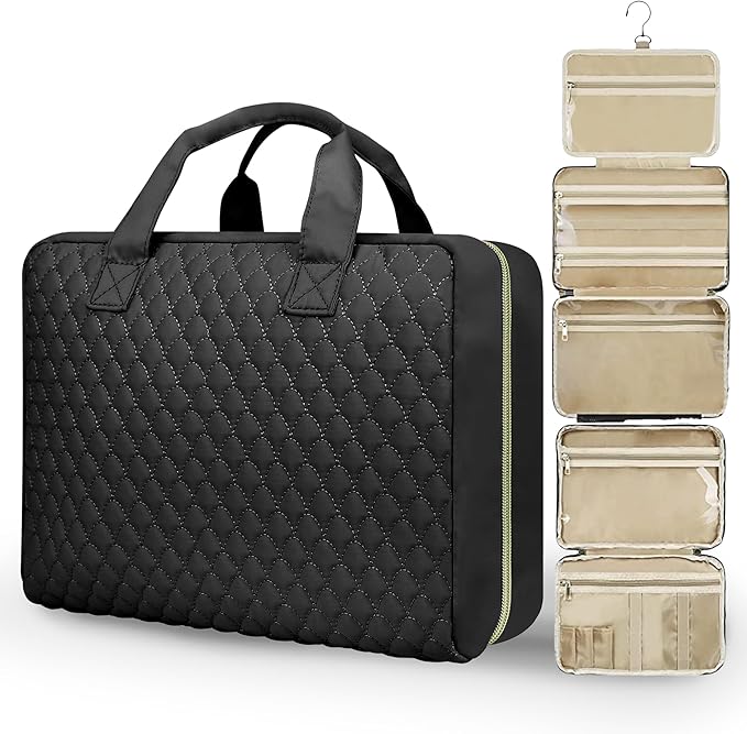 Detachable Travel Toiletry Bag for Women - Large Toiletry Bags for Traveling Women - Hanging Makeup Cosmetic Bag, Organizer for Travel Accessories Cruise Essential - Travel Size Toiletries by UROPHYLLA