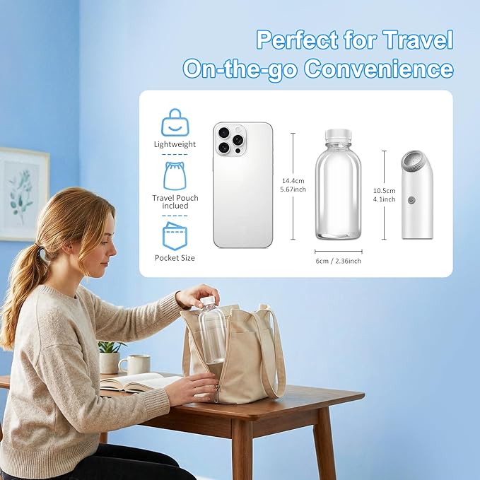 Portable Travel Bidet with Water Absorbing Ball, 360° Full Usage Electric Handheld Bidet Sprayer, Rechargeable USB-C, Dual Modes Feminine Washer for Postpartum Care, Camping & Personal Hygiene - Image 4