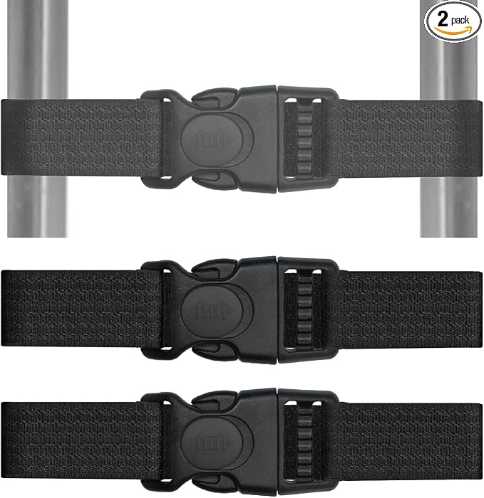 French Door Fridge Lock Pantry Lock for Refrigerators Cabinets RV Cable Tie for Child Safety Products Black 2 Count (Pack of 1) (Black, 1X16 in) by Vukgahao