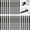 25Pack Silicone Cable Ties,Reusable Cord Organizer for Bundling Electrical Cords,Adjustable Data Cable Organizer Ties,High Elasticity Cable Straps for Home/Office/School/Travel(Black) by TIKIWIK