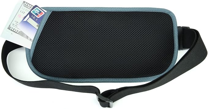 RFID Blocking Money Belt for Men Women, Slim Fanny Pack for Travel，Running,Conceal Waist Wallet for Passport Holder,Phone,Cash(Black Turquoise) - Image 5