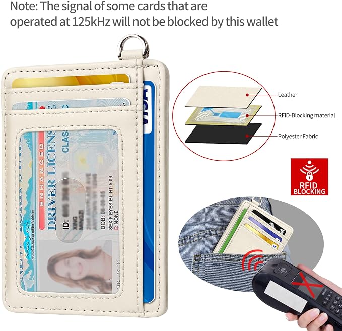 Slim Minimalist Front Pocket Wallet, RFID Blocking Credit Card Holder Wallet with Detachable D-Shackle for Men Women - Image 4