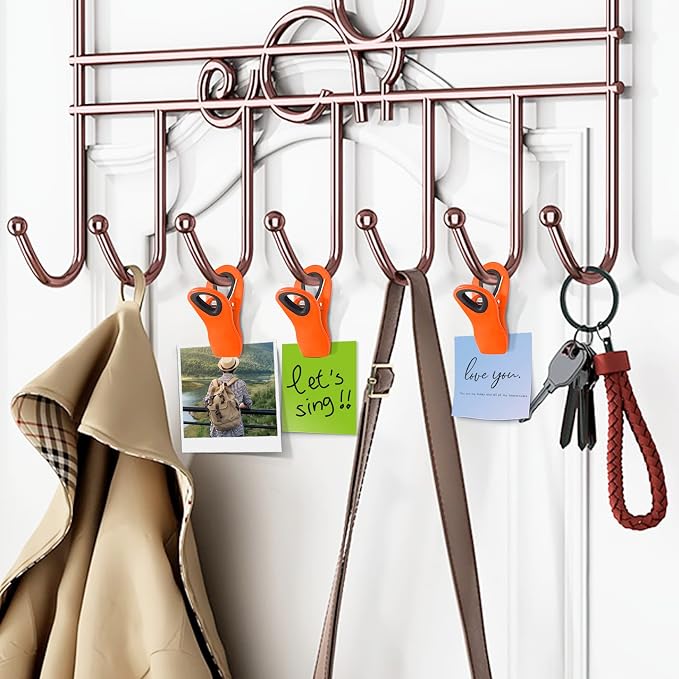 12 Pack Chip Clips, Magnetic Chip Bag Clips for Kitchen, Orange | Food Clips for Bags with Airtight Seal Grip and Firm Grip, Ideal for Kitchen Food and Snack, Fridge, Garden and Office Use - Image 6