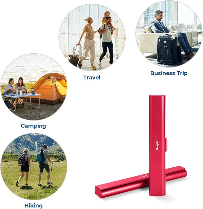 Aluminum Toothbrush Travel Case, Portable Travel Toothbrush Holder, Durable Manual Toothbrush Box Container for Traveling, Bathroom, Camping, Business Trip-Red - Image 8
