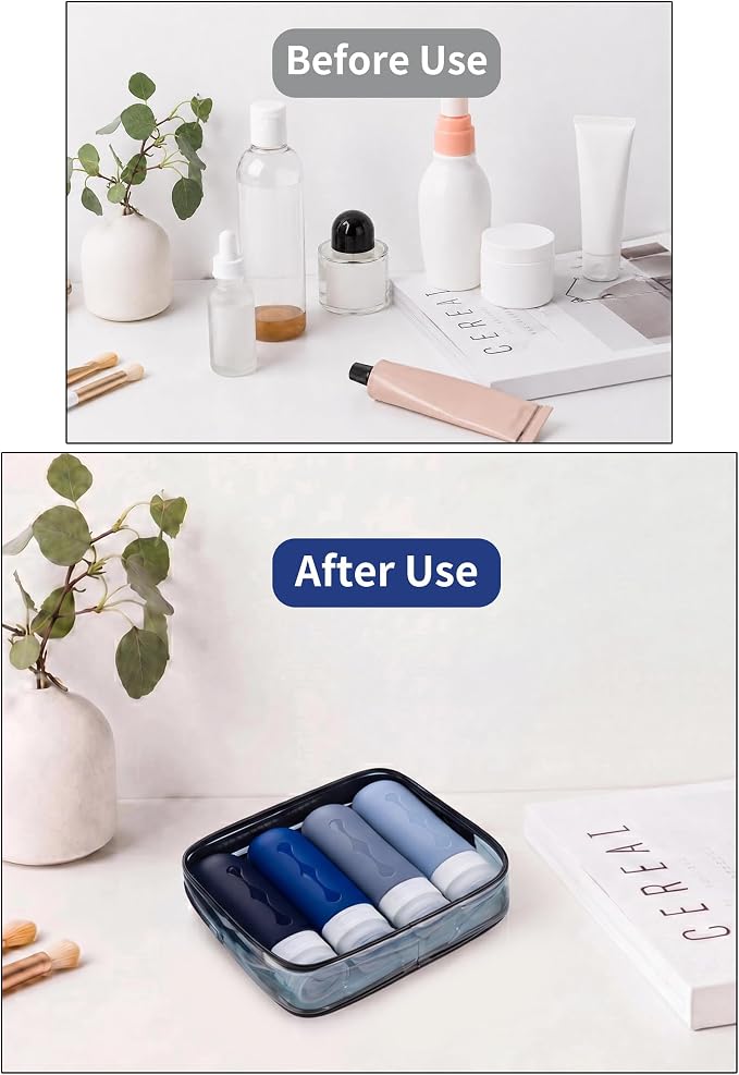 Gemice Travel Bottles - TSA Approved 3oz Containers, BPA Free, Leak Proof, Refillable Liquid Travel Accessories for Shampoo, Lotion, Soap - Image 9