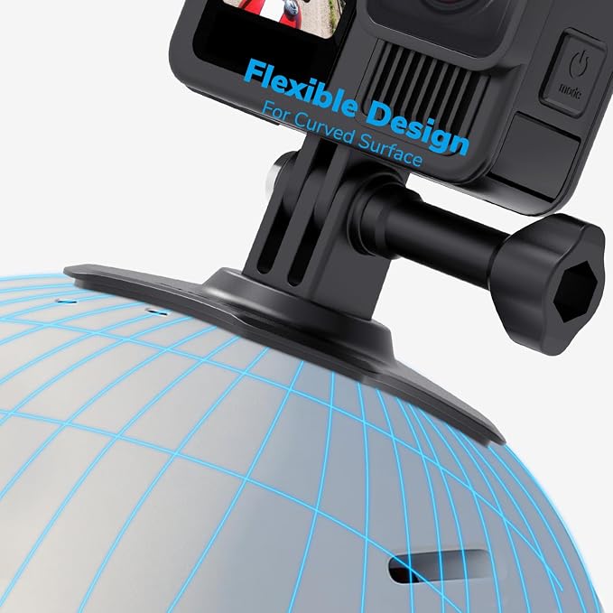 Helmet Flexible Adhesive Mount Sticky Accessory for Insta360 GoPro | 3M Curved Attachment, for Go Pro Hero Max Mission Insta 360 X5 X4 X3 X2 ONE DJI Osmo AKASO Action Cameras, 2 Packs - Image 2