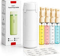 4 in 1 Travel Dispenser Bottles Shampoo Refillable Leak Proof TSA Compliant Size Containers Toiletries Toiletry with Pump Design Portable Organizer Conditioner Lotion Cream Vacation (White) by Unknown