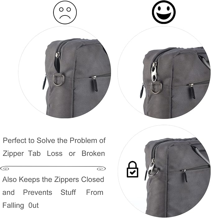 Zpsolution Zipper Clips Anti Theft, Zipper Locks for Backpacks, Purses | Locking Clips for Travel, Theft Deterrent, Double Opening Small Carabiner Clips, Zipper Pull Replacement - Image 5