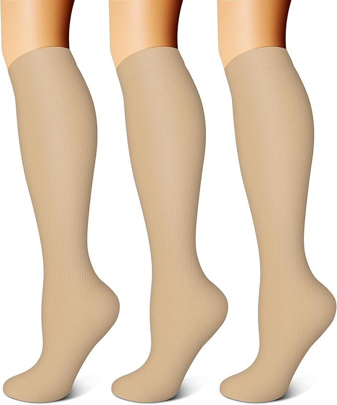 FEYHAY Copper Compression Socks (3 Pairs) 15-20 mmHg Circulation is Best Athletic & Daily for Men & Women, Running, Climbing by FEYHAY