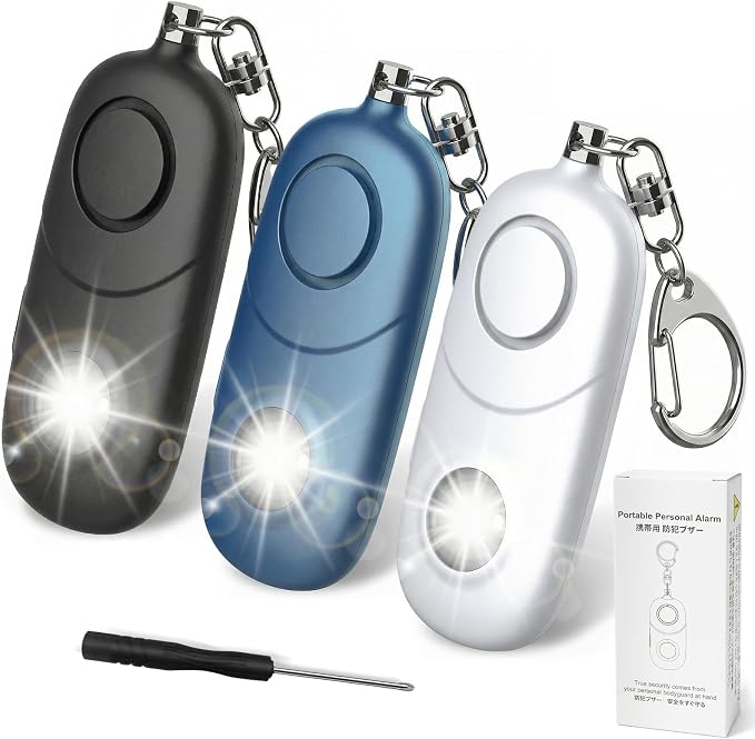 Personal Alarm for Women Keychain Alarm: Qoosea 135dB Emergency Keychain Siren with Strobe Light Loud Siren for Women Kids Students Seniors Emergency Self-Defense for Night Sports by Qoosea-US