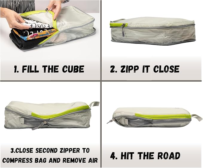 Compression Packing Cubes Set, Suitcase and Backpack Travel Organizer Bags | Ultralight and breatheable material - Image 5