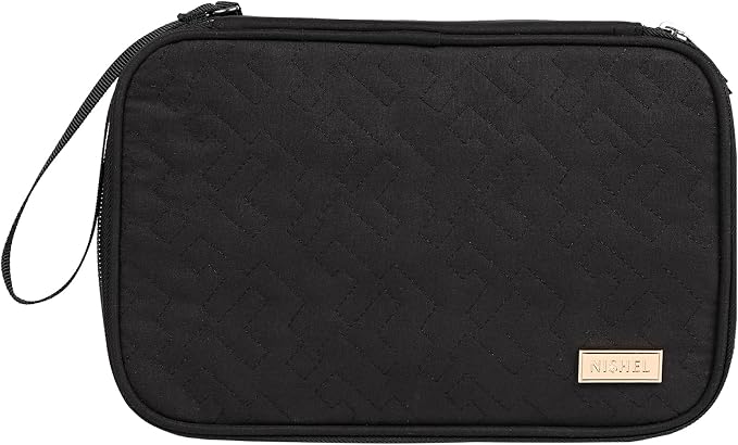NISHEL Electronics Travel Organizer Cord Case, Charger Cable Tech Bag | Double-layer bag keeps chargers, cables, flash drive, and small tech essentials organized for trip, Large, Black - Image 8