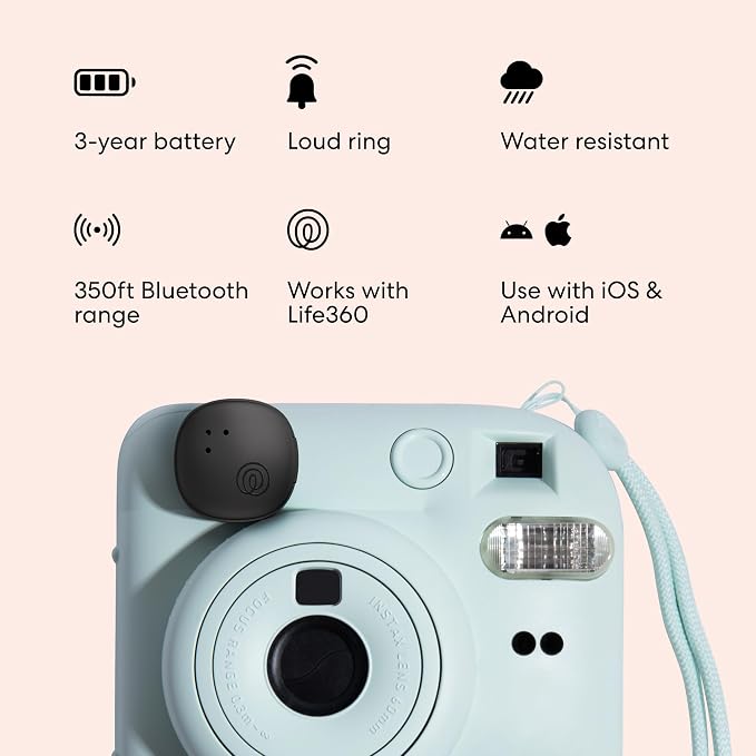Life360 Tile Sticker - Small Bluetooth Tracker, Remote Finder and Item Locator for Bikes, Glasses and More. Both iOS and Android Compatible. Phone Finder. 2-Pack (Black) - Image 5