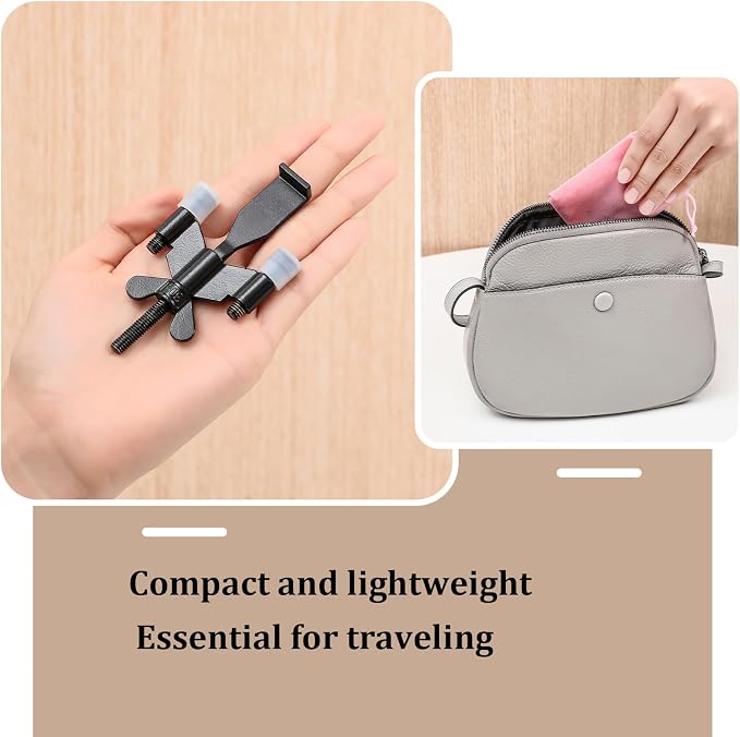 Portable Door Lock Upgraded Stoppers, Hotel Doors Locks for Travelers Safety Locker Jammer Security Devices from Rooms Inside Travel Home Apartment Bedrooms Essentials Reinforcement for Women - Image 7