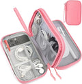 CAAORDKSO Electronic Accessories Case, Electronics Organizer Pouch Bag, Portable Travel Cable Organizer Case, Tech Storage Bag for Cable, Cord, Charger, Phone, Power Bank, Earphone (Dark Pink, Large) by Unknown