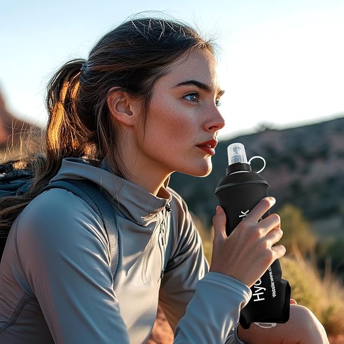 AXEN Soft Flask TPU Foldable Running Hydration Flask, Soft Collapsible Water Bottle for Hydration Pack Cycling Marathon Running Hiking - Image 5