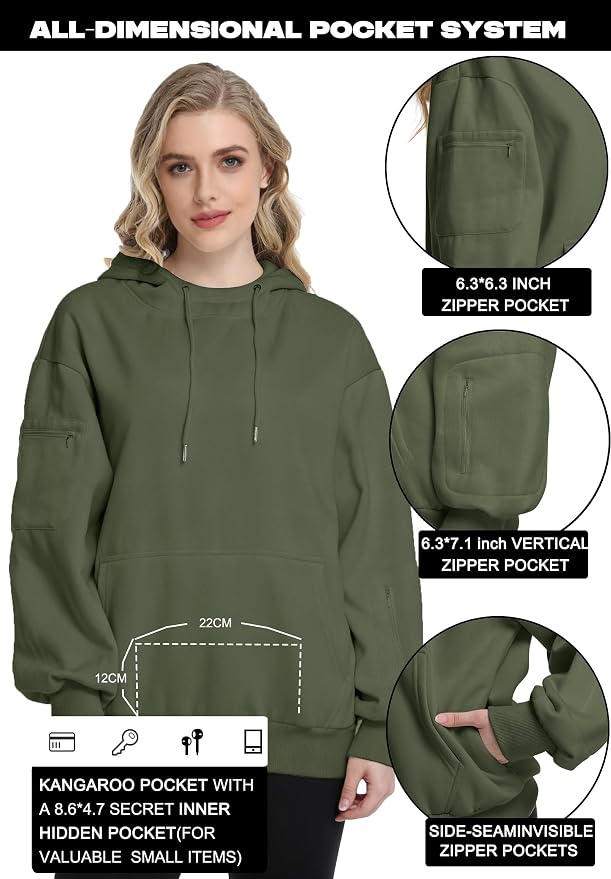 Unisex Travel Hoodie with Eyemask Fleece Sweatshirt Fall Winter | Airplane Hoodie with Multi Pockets & Eye mask Womens Sweatshirts Comfort Pullover Fleece Sweaters Fashion Tops for Couples - Image 3