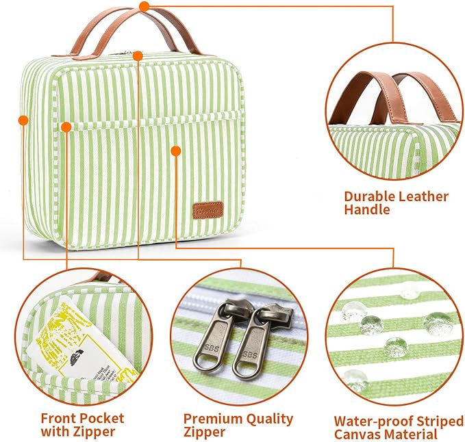 Hanging Travel Toiletry Bag,Large Capacity Cosmetic Travel Toiletry Organizer for Women with 4 Compartments & 1 Sturdy Hook,Perfect for Travel/Daily Use/Christmas - Image 5
