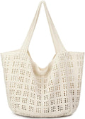 hatisan Crochet Bag for Women, Handmade Knit Beach Tote Bag Summer by Hatisan