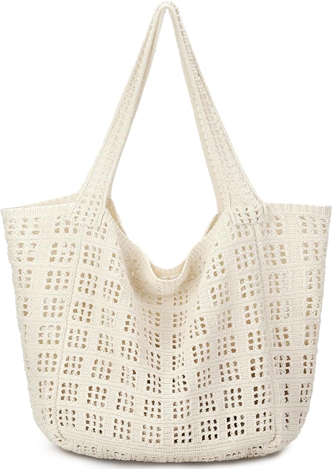 hatisan Crochet Bag for Women, Handmade Knit Beach Tote Bag Summer by Hatisan