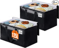 Heavy Duty Moving Bags, Extra Large Storage Bags, 125L, 2-Pack, Black | Foldable, with Zippers, Tag Pocket & Handles, Reusable, Space-saving, Water-Resistant, for moving & storage, Versatile Use by BlissTotes