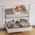 Fokyfok Pull out Cabinet Organizer,Expandable,No Drill,Heavy Duty,Kitchen | 16"-21"Wx13"-17"D,3 Rails,Pull out Drawers,Cabinet Drawers Slide out,Roll out Shelves,Pantry,Bathroom,Adhesive,Adjustable,1PC by Fokyfok
