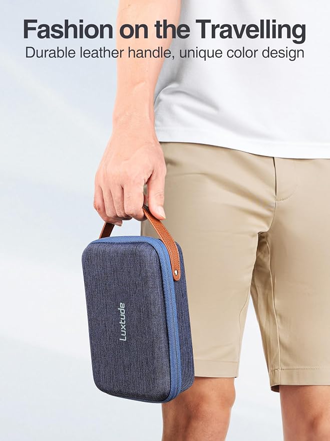 Tech Organizer Travel Case, Portable Electronics Organizer | Hard Shell Zipper Case for Charging Cables, Power Banks and Other Travel Essentials (External Size 8.5 x 5.9 x 2.5 Inch) - Image 2