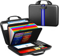 Fireproof Document Organizer with Lock, Rigid EVA File Box with 13-Pocket Accordion Folder for Important Documents & Tablets under 11", Lightweight Safe Storage for Home, Office & Travel (Small Size) by Unknown
