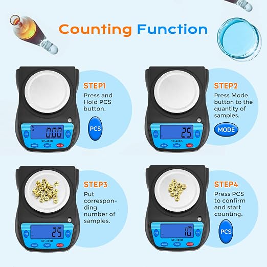 Digital Lab Scale 600g x 0.01g Precision Electronic Scale LCD Display Analytical Balance Jewelry Scale Scientific Scale 0.01g Accuracy - Image 4