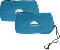 BlueHills Ultra Compact Travel Blanket Pillow 2 Pack Airplane Peacock Teal | Travel Set Blanket/Pillows, Matching Bag/Pillowcase, Luggage Belt & Backpack Clip, Compact & Packable, Traveling Essentials by BlueHills