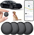 Android GPS Tracker for Vehicles No Subscription, 4 Pack | Hidden Tracking Device, Car Tracker Compatible with Google Find My, Smart Tag with Audio for Kids, Key, Dogs, Luggage, Bag by MIUXGIO