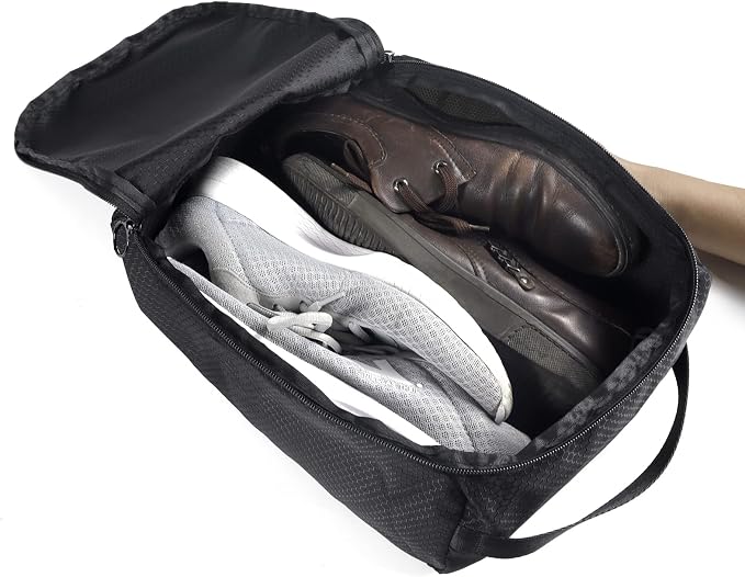 Gloppie Shoe Bags Travel Pouch (2 Pack) - Large Shoes Storage Bag Organizer, Black - Perfect for Men, Women, Business Trips & Gym - Image 7