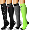 4 Pairs-Compression Socks for Women&Men Circulation-Best Support for Nurses,Running,Athletic by LaiteHebe