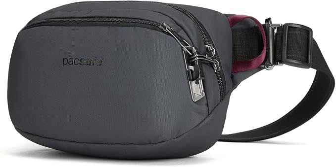 Pacsafe Vibe 100 4 Liter Anti Theft Fanny Pack-Fits 7 inch Tablet Waist, Slate - Image 4