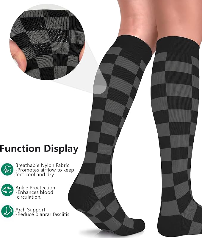 FuelMeFoot 3 Pack Copper Compression Socks - Compression Socks Women & Men Circulation - Best for Medical,Running,Athletic - Image 3