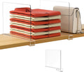 HBlife 1 Pack Clear Shelf Dividers, Vertical Purse Organizer for Closet Perfect for Sweater, Shirts, Handbags in Bedroom and Kitchen, Adjustable Acrylic Bookshelf for Organization by HBlife