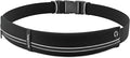 Slim Running Belt for Women and Men, Waterproof Phone Holder for Running, Reflective 2-Pocket Waist Pack for Storing Runner’s Essentials Safely, Runner’s Fanny Pack, Money Belt Fits Most Phones(Black) by Unknown