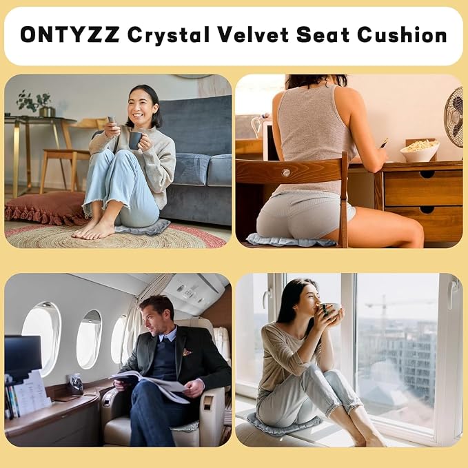 Inflatable Seat Cushion Lightweight Airplane Seat Cushion | Stadium Seat Travel Cushion for Climbing Hiking Office Airplane - Image 7