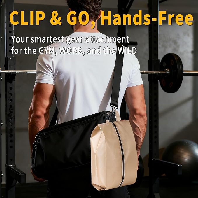 4-Pack Travel Shoe Bags for Packing in Suitcase – Hanging Buckle Shoe Storage Pouches with Zipper and Handle, Portable Bags for Gym, Sports, Cleat and Ballet (Black) - Image 3