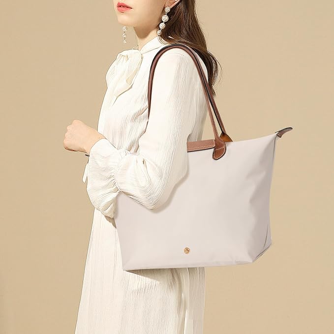 Tote Bag for Women with Purse Organizer Insert. | Foldable Large Capacity Waterproof Nylon Bag for Travel, Work, and Daily Use. - Image 3