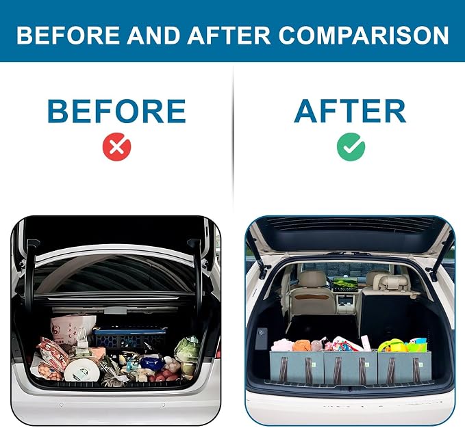 VENO 3 Pack Heavy Duty Reusable Grocery Shopping Bags Utility Tote | Water Resistant, Storage Box with Sturdy Handles & Hard Bottom, Foldable for Groceries Shopping Cart Storage(Blue, 6 Gallon) - Image 8