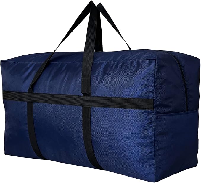 YiKitHom Extra Large Storage Duffle Bag with Zippers and Handles, Heavy Duty Blue Big Long Travel Bag -42x23x13.5Inch by YiKitHom