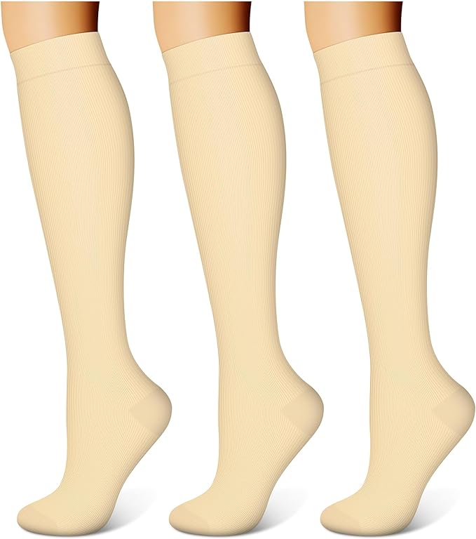 WITHYOU 3 Pairs Compression Socks for Women & Men 15-20 mmHg,Best Support for Nurses Running Hiking by WITHYOU