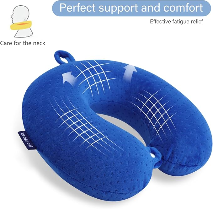 Neck Pillow for Travel Pillow Memory Foam U Shape Comfortable Travel Neck Pillow Head Neck Support Airplane Pillow for Traveling, Car, Home, Office, Travel Neck Flight Pillow - Image 4