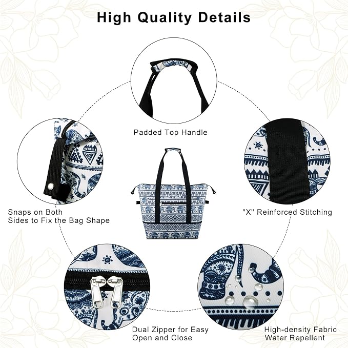 Expandable Duffel Bag for Women with Trolley Sleeve/Wet Pocket Weekender Travel Tote Large Carry On Overnight Luggage - Image 5