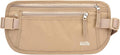 Unisex Money Belt For Men and Women, Slim Passport Holder RFID Blocking Travel Essentials Pouch with Adjustable Strap Small Waist Pouch for Workout Running Travelling Hiking, Beige by paissit
