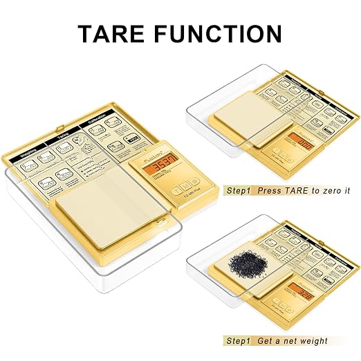 Fuzion Digital Pocket Gram Scale 0.01g x 200g - Jewelry Scale with Tray | Easy of Use, Tare Function, 6 Modes Ounces Grains, Batteries Included, Mini Scale for Jewelry, Coins, Herb, Small Food - Image 5