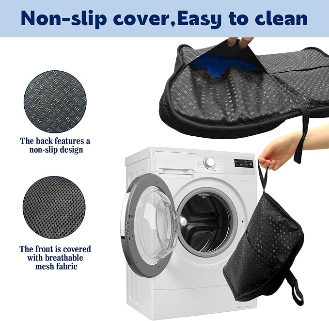 Honeycomb Gel Foldable Portable Seat Cushion for Airplane Travel Stadium | Pressure Relief,Breathable Honeycomb,Non-Slip Base,Compact,Cooling Gel,Washable Cover,Built-in Handle,Bleachers Car Office - Image 9