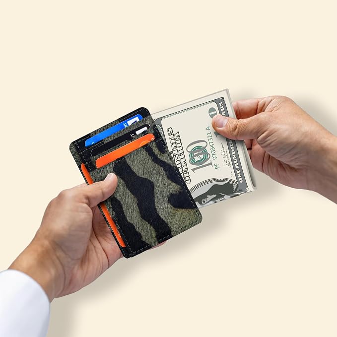 Oak Leathers RFID Leather Card Case Wallet - Slim Design Men Women - Image 4